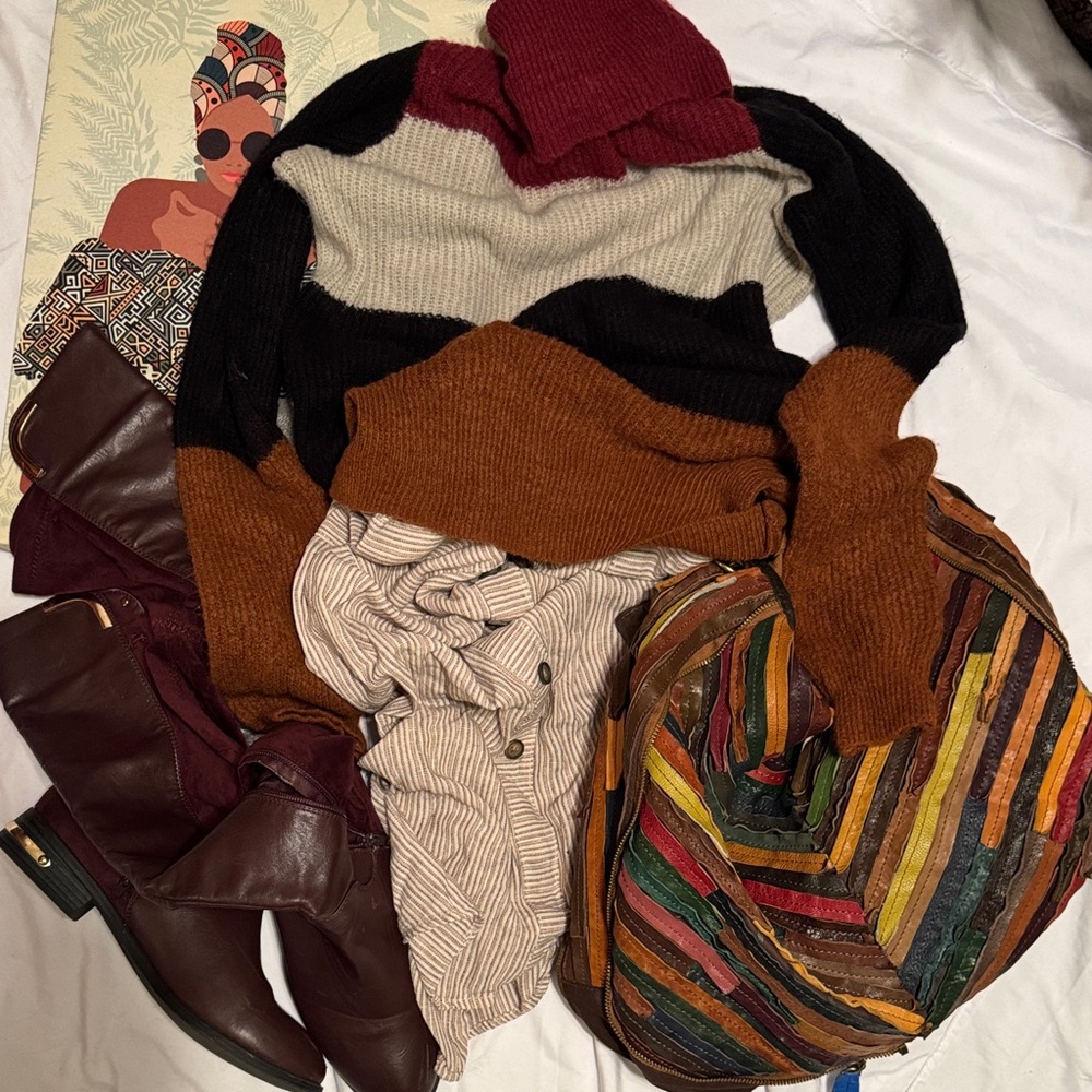 Marshall’s Chic Colorblock Crew Neck Sweater
